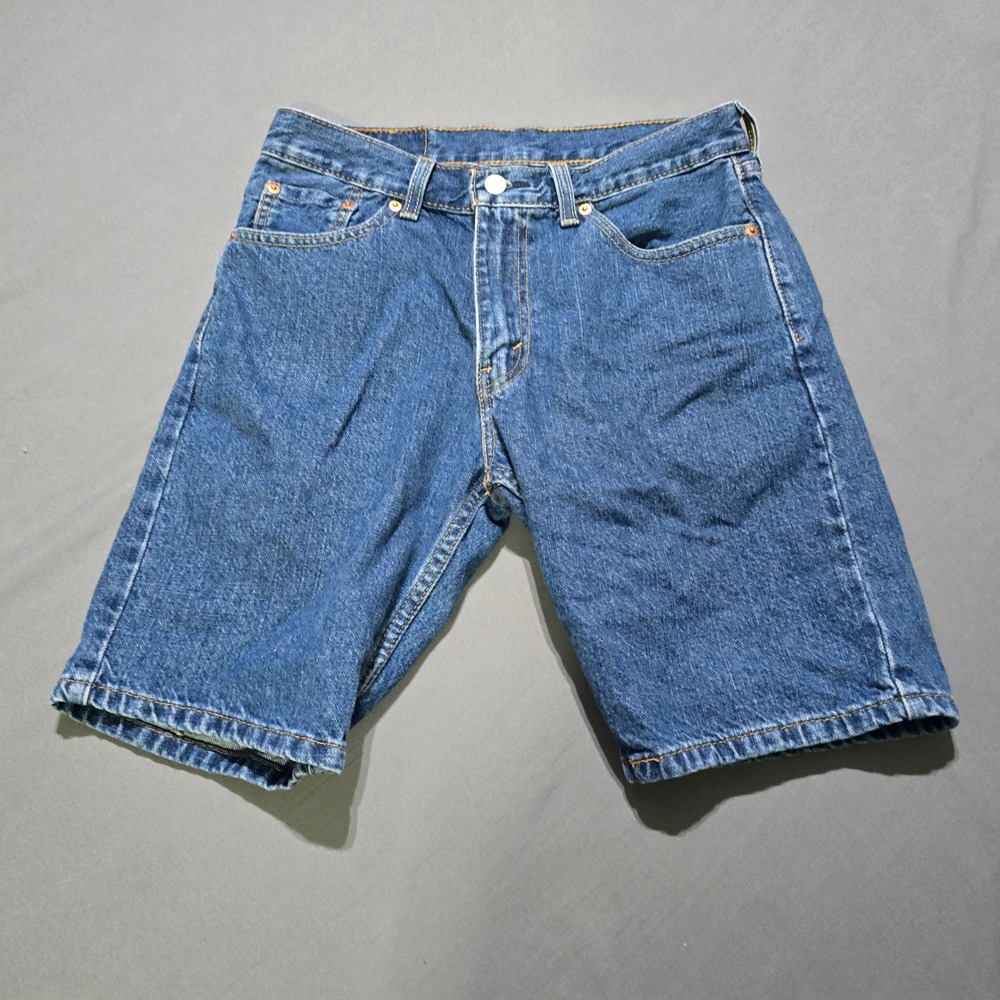 Levi's 505 Regular Fit Denim Shorts Mens Size 30 Blue Medium Wash Jean Shorts